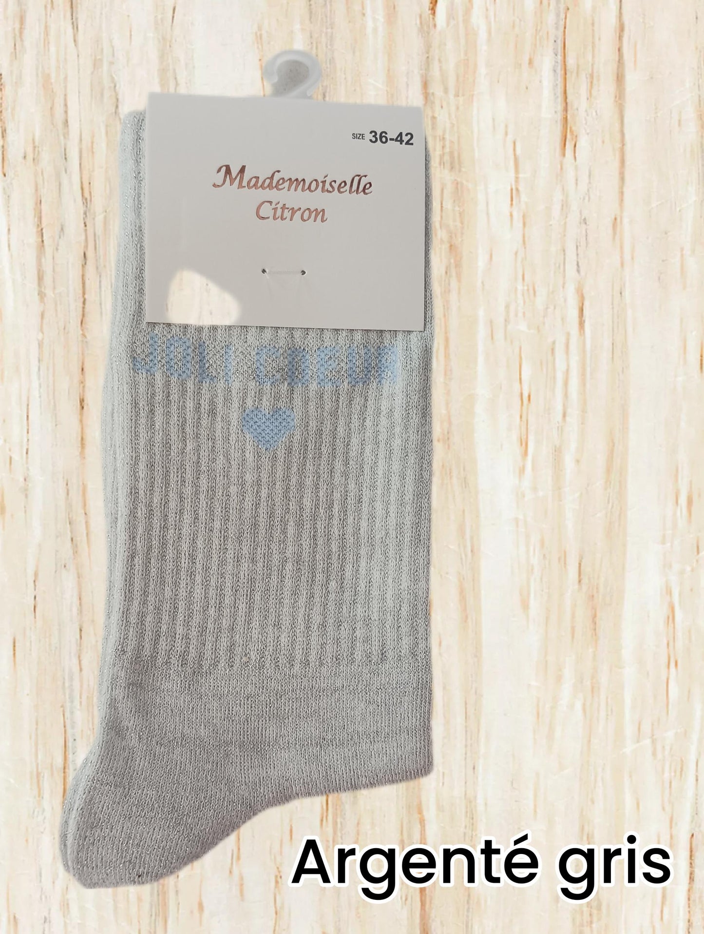 Chaussette Paillette " Joli Cœur"