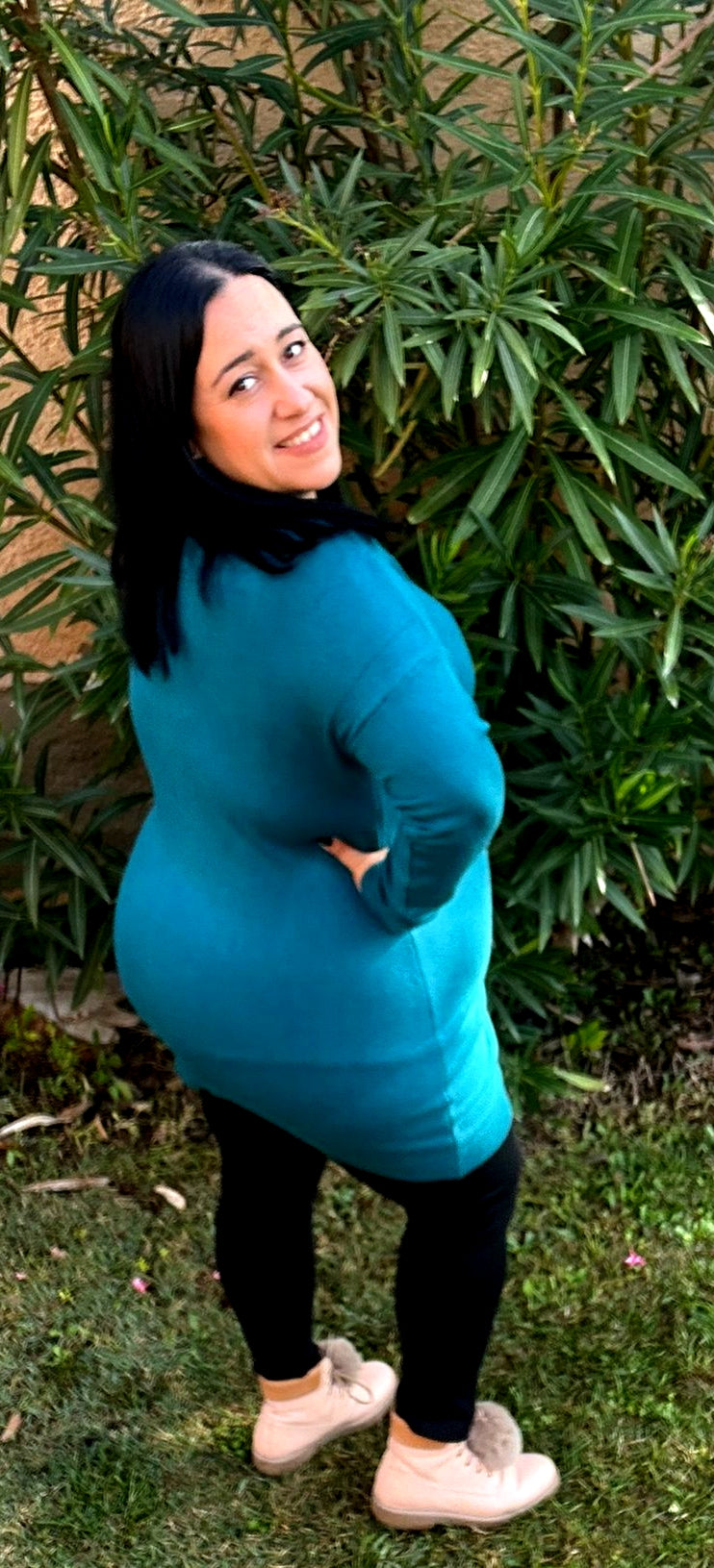 Robe hiver col en v "Lueur Hiver"