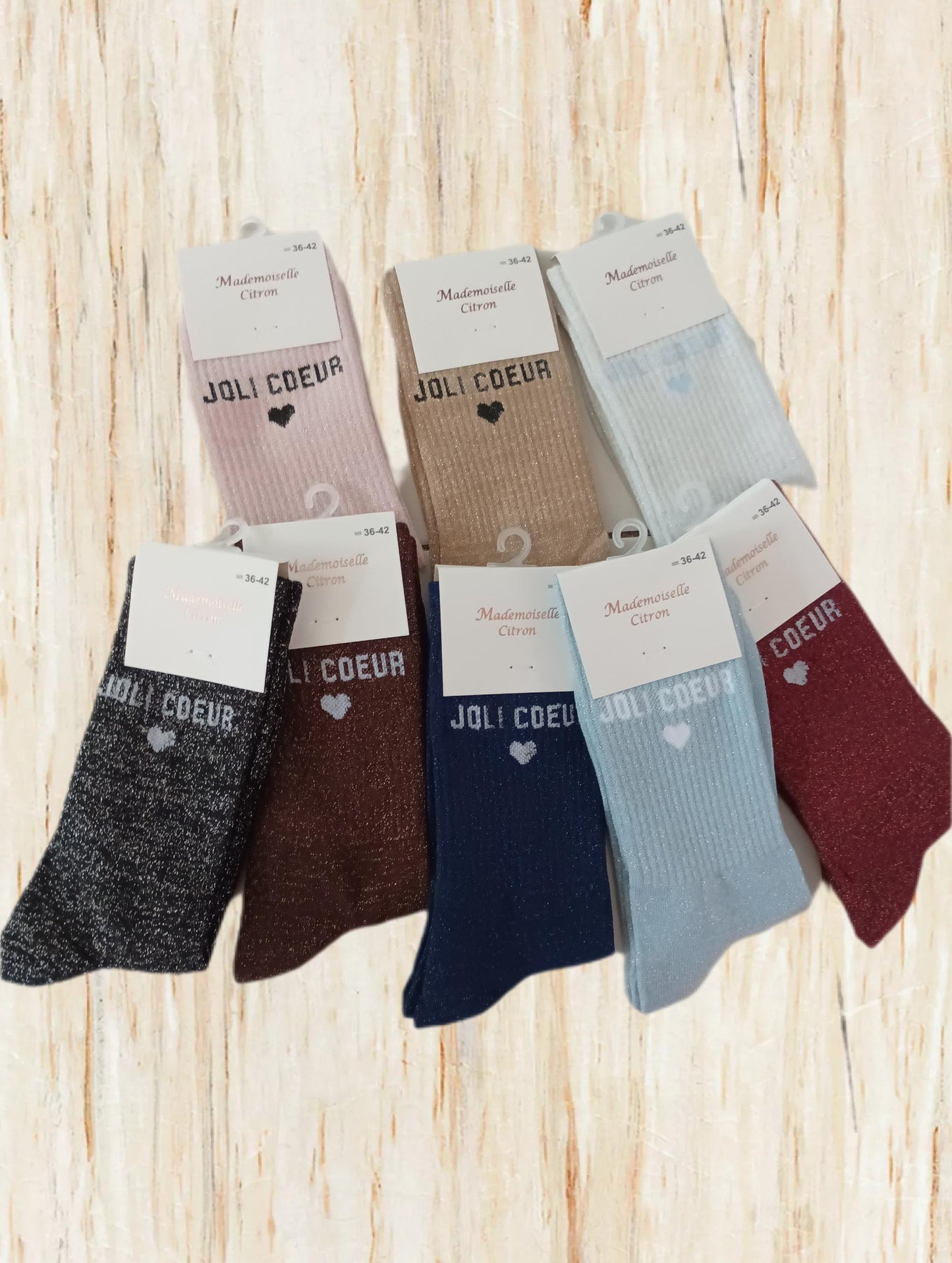 Chaussette Paillette " Joli Cœur"