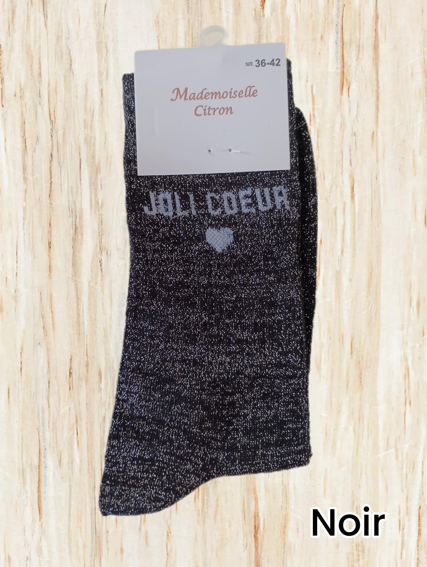 Chaussette Paillette " Joli Cœur"