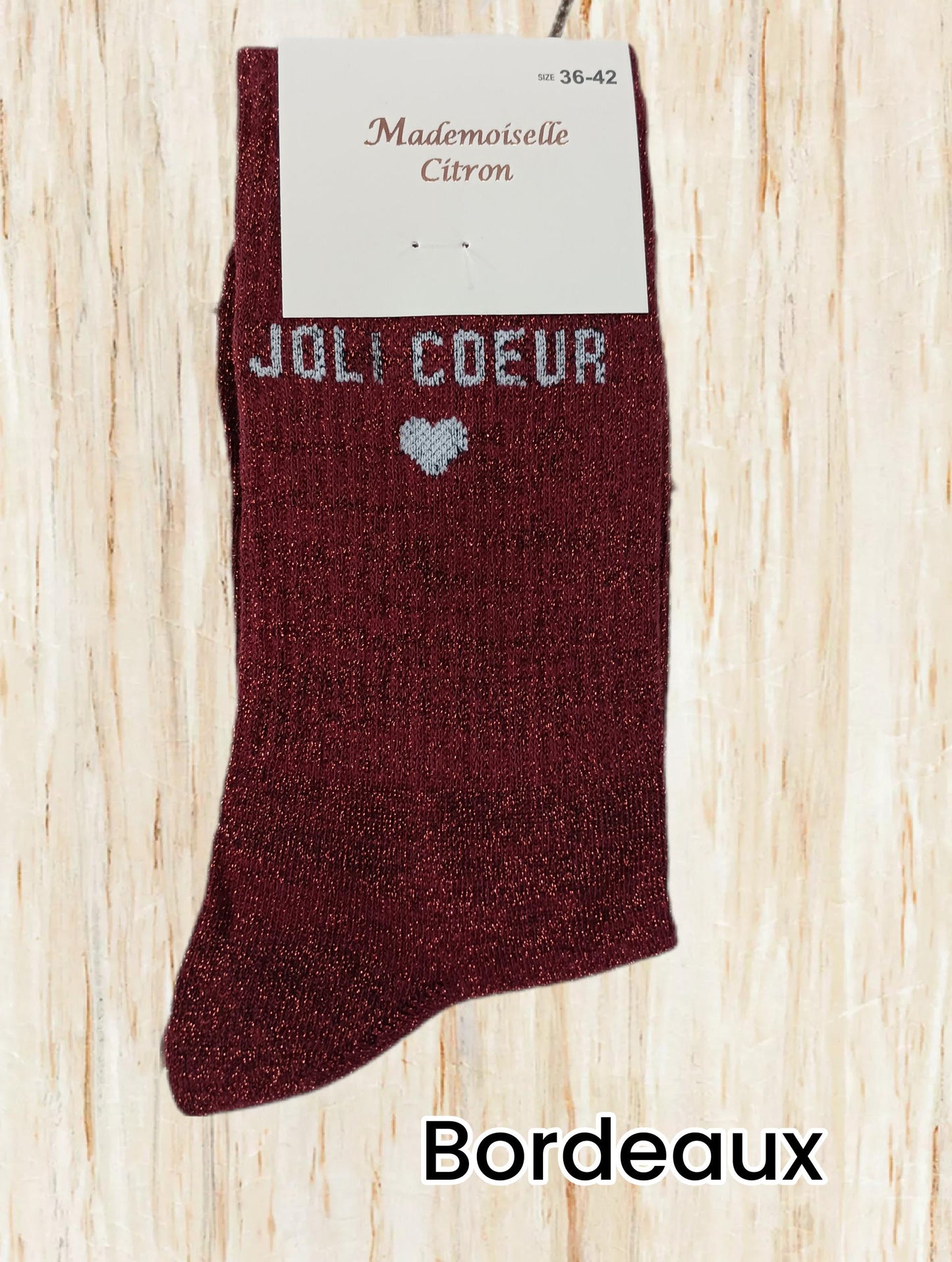 Chaussette Paillette " Joli Cœur"