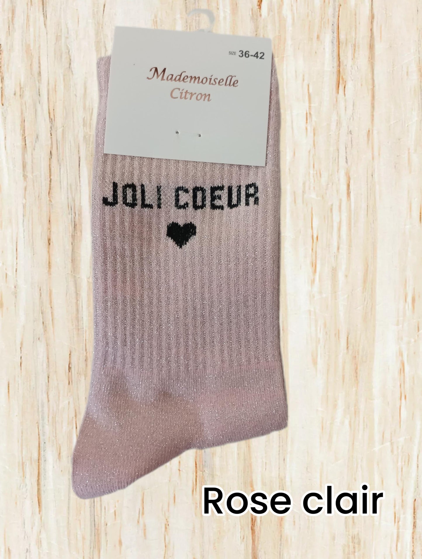 Chaussette Paillette " Joli Cœur"