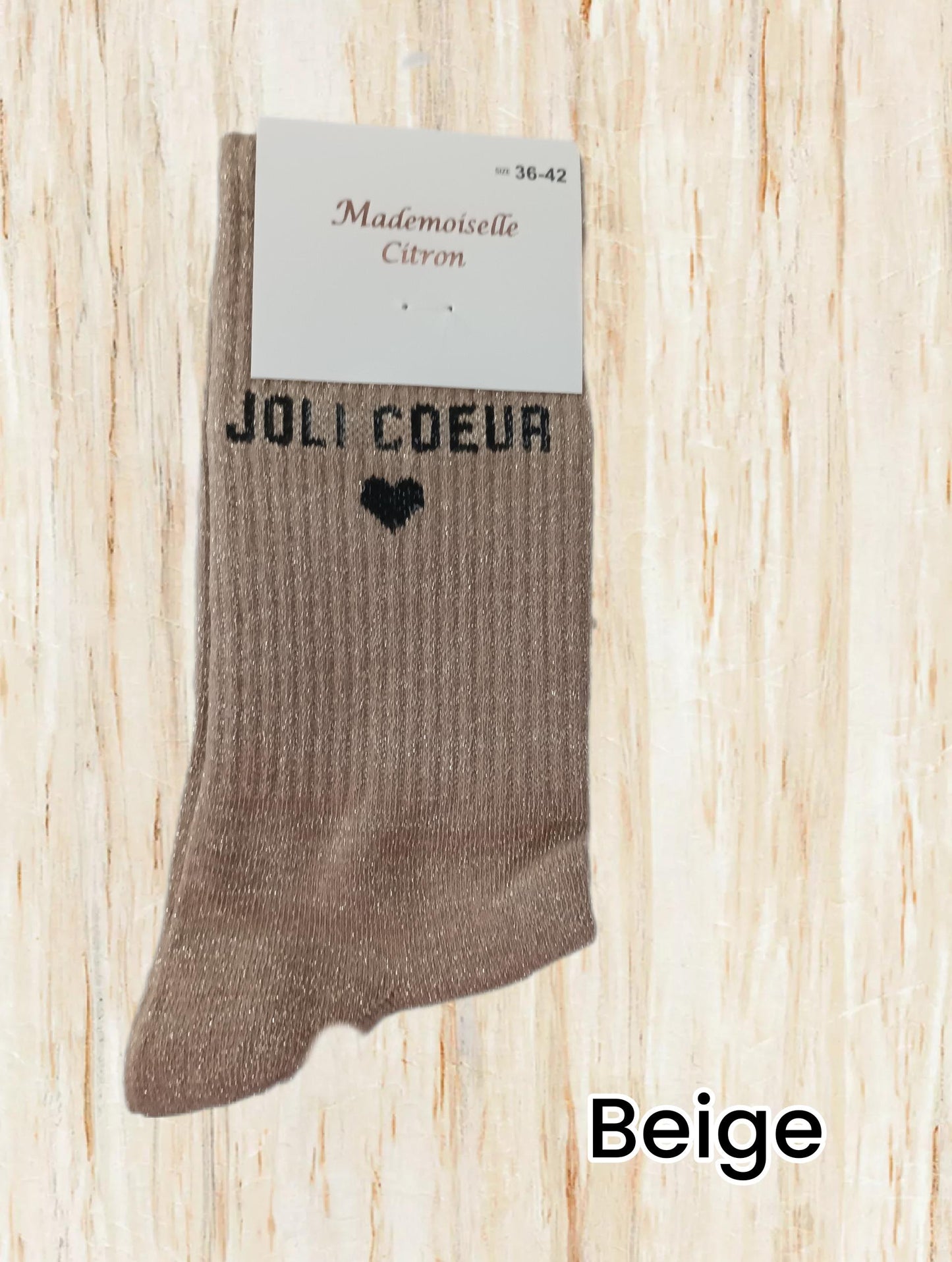 Chaussette Paillette " Joli Cœur"
