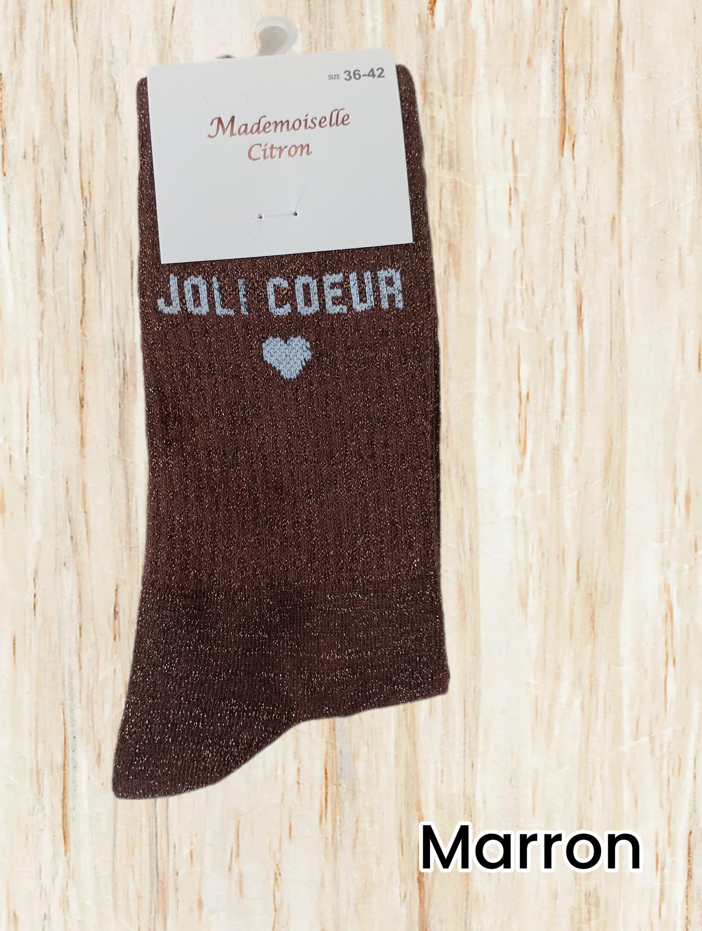 Chaussette Paillette " Joli Cœur"