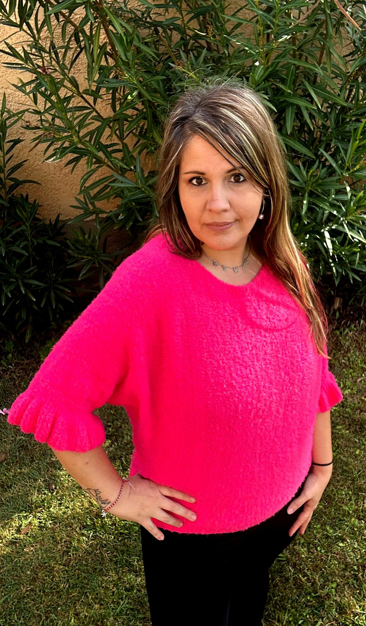 Pull mi saison mi manche dos ajouré "Champêtre"