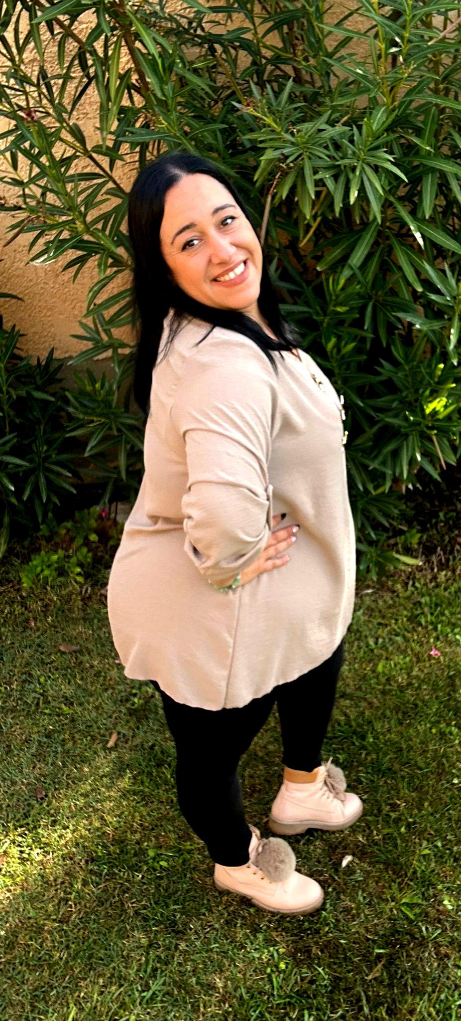 Tunique Chemisier manche retroussable " Vedette"