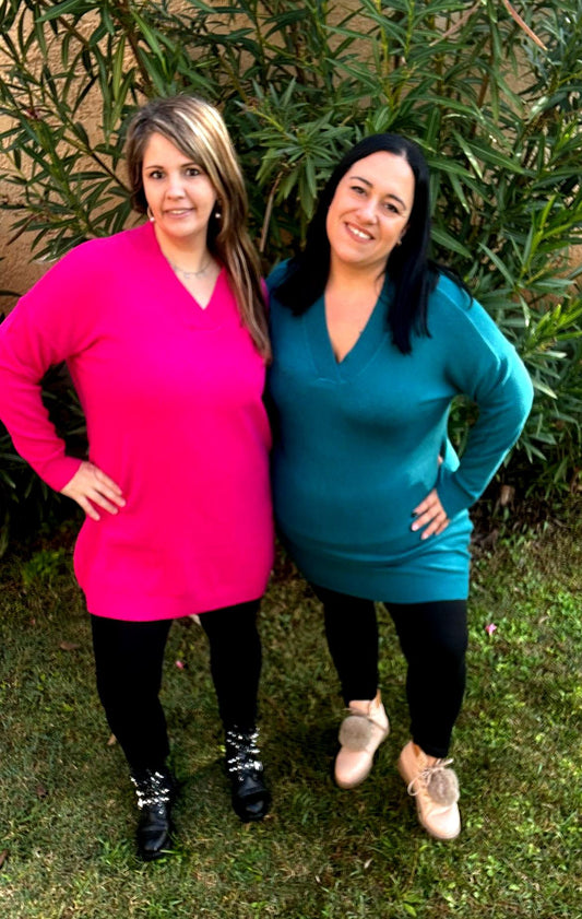 Robe hiver col en v "Lueur Hiver"