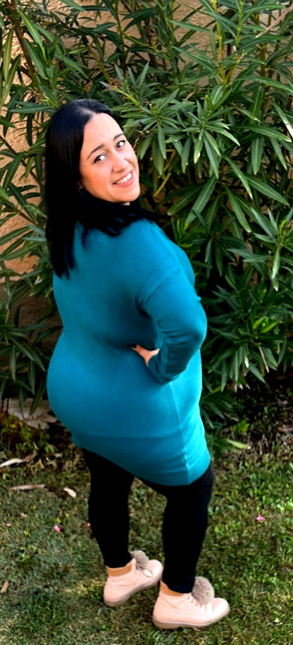 Robe hiver col en v "Lueur Hiver"