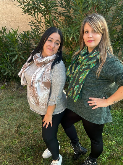 Pull Tunique Foulard "Hivernale"