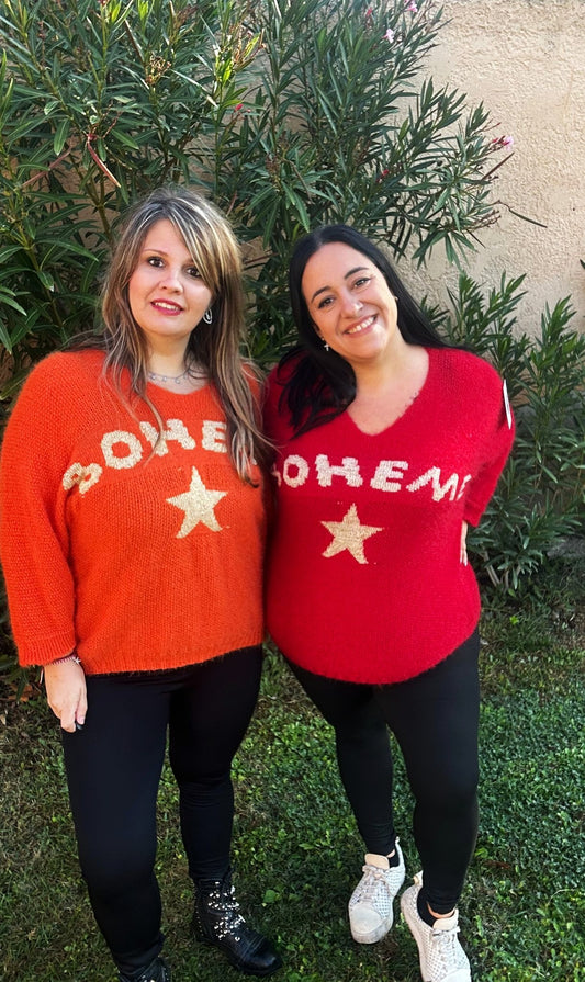 Pull hiver "Bohème"