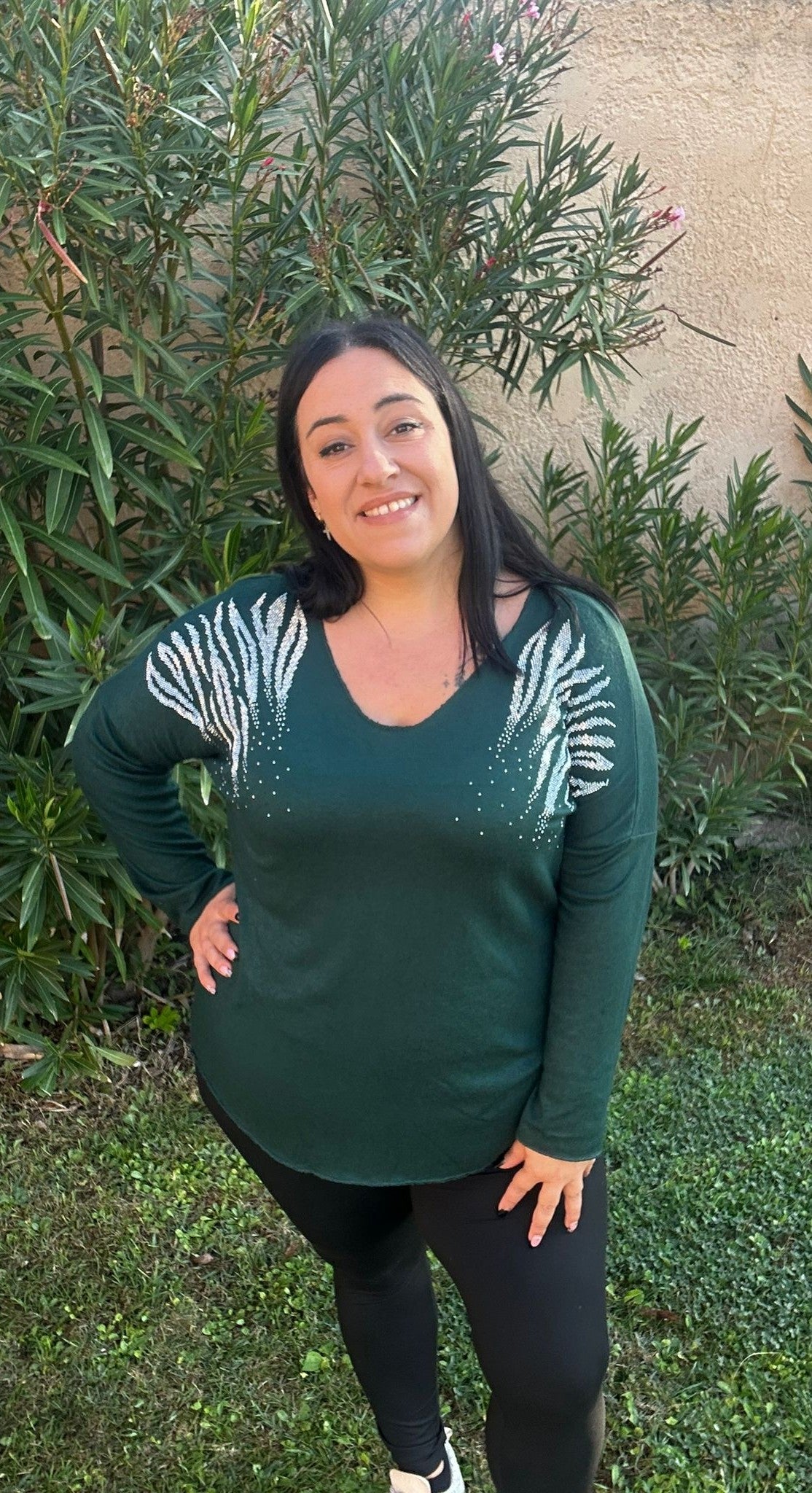 Petit pull strass "Festif"