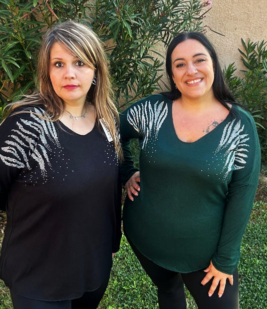 Petit pull strass "Festif"