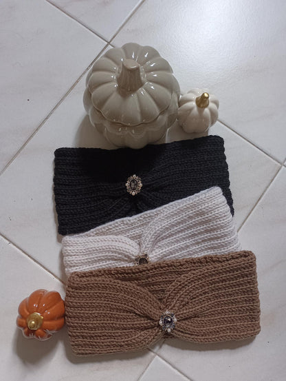 Bandeau cache oreille hiver " Diamant"