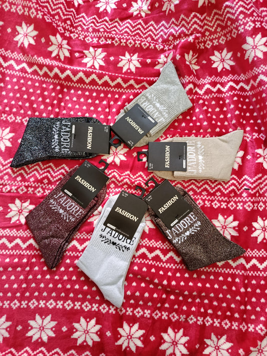 Chaussette Paillettes "J'adore"